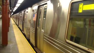 BMT Broadway Line R46 R Train at Cortlandt St Whitehall St Bound [upl. by Eniffit]