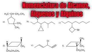 Nomenclatura De Alcanos Alquenos y Alquinos Taller resuelto [upl. by Ytsrik66]