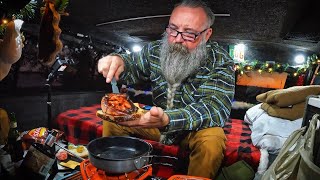 Wind Storm Truck Camping  Best Fried Bologna Sandwich Ever [upl. by Relyhcs982]