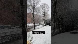 Finland Winter 2024 🥶 ❄️ finland winter2024 snowfall [upl. by Emmalynn]