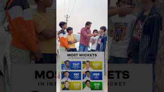 Highest Wickets Taker Bowler in Cricket history😳😱shorts viralvideo funny cricketfacts comedy [upl. by Ailimaj]