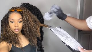 How To SunKissed Highlights on Curly Hair [upl. by Ihtraa]