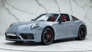 2022 Porsche 911 992 Targa 4 GTS  Arctic Grey  Walkaround amp Interior amp Revs [upl. by Aniham]