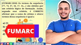 SEQUÊNCIA LÓGICA PARA CONCURSOS EXERCÍCIOS DE MATEMÁTICA BANCA FUMARC [upl. by Nosnar]