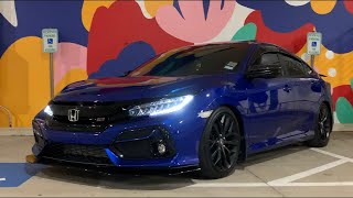 Installing D2 Lowering Springs On My 2020 Civic Si And Doing A Video Shoot [upl. by Brannon]