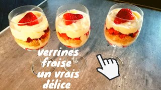 Verrine fraise 🍓 🍓 🍓 😍😍😍 [upl. by Nedda]