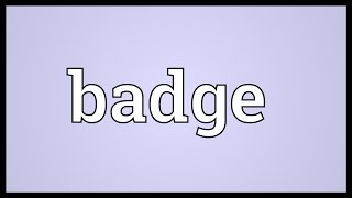 Badge Meaning [upl. by Ahsyat]