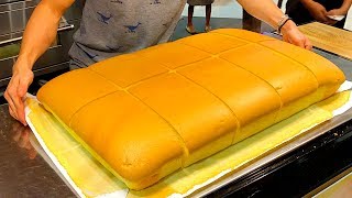 GIANT SPONGE CAKE  Original Taiwanese Sponge Cake by CASTELLA TAIWAN [upl. by Aridatha278]