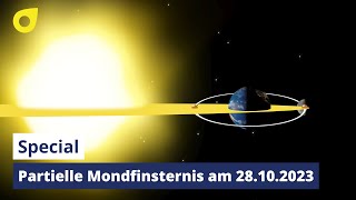 Partielle Mondfinsternis am 28102023 [upl. by Juback]