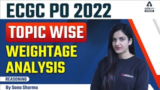 ECGC PO Reasoning TopicWise Weightage Analysis by Sona Sharma [upl. by Ailuig]