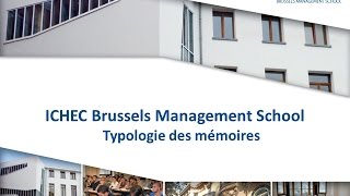 Typologie des mémoires à lICHEC [upl. by Dee Dee328]