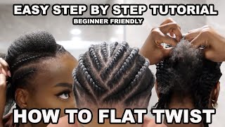 DETAILED BEGINNERS GUIDE HOW TO FLAT TWIST STEP BY STEP TUTORIAL [upl. by Kruger]