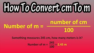 How To Convert Change Centimeters cm To Meters m Explained [upl. by Nannek993]