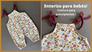 Enterizo Overall para bebés  Sin patrón  Costura para principiantes  Baby Latzhose nähen [upl. by Ryle702]