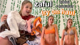 zaful bikini  clothing try on haul [upl. by Yslehc]