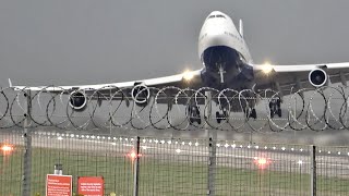 Boeing 747 Takes Off Sideways In Dramatic Crosswind [upl. by Nosliw481]