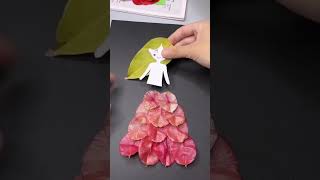 Instructions for pasting pictures with paper petals diy diycrafts crafts [upl. by Eidak]