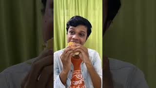 Burger Challenge🍔 How Many Times I Bited🧐 trendingshorts youtubeshorts burger challenge [upl. by Dupre]