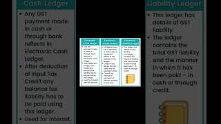 What is an electronic cash ledger amp credit ledger amp electronic liability ledger under GST [upl. by Batista]