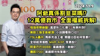 【港股崩盤】12萬億救市 全面權威拆解  TSLA爆升 如何受惠  納指會否試回裂口  美股港股分析  基金經理朱晉民 [upl. by Gasser]