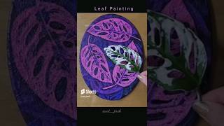 Art Therapy 🌿 Leaf impression painting tutorial shorts [upl. by Hibbs]