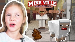 WHO LET THE SHEEP IN Mineville High School 1 ❑ MINECRAFT [upl. by Sirromed]