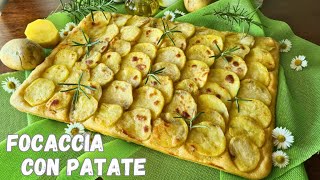 FOCACCIA CON LE PATATE sofficissima  FOCACCIA SENZA IMPASTO  FOCACCIA ALLE PATATE [upl. by Windham]