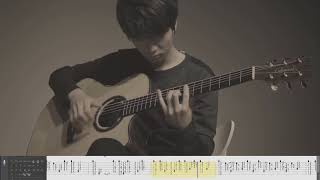 Flaming  Sungha Jung  Tabs [upl. by Ennayhc97]