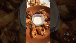 Mango habanero wings  fried potatoes with sausage 👩‍🍳🍗🥗 reelstrendrecipe yummyfoodie [upl. by Chery]