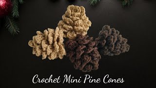 Easy Ways to Crochet Mini Pine Cone Christmas Ornaments [upl. by Otrevire]