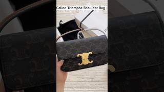 Celine Shoulder Bag Claude in Triomphe Canvas and Calfskin bag fashion luxury shopping celine [upl. by Copeland]