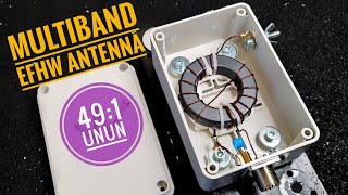 Multiband EFHW Base Antenna with 491 UNUN Home Made [upl. by Vincent]