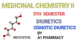 OSMOTIC DIURETICS diuretics medicinal chemistry 5th semester [upl. by Ruphina]