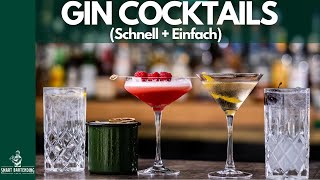 Einfache GIN COCKTAILS 🍋 I SmartBartending [upl. by Nauqad]