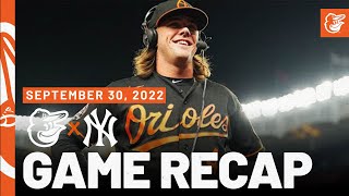 Orioles vs Yankees Game Recap 93022  Baltimore Orioles [upl. by Mario]