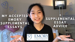 how to write college app supplemental essays ft accepted Emory essays creative essay advice [upl. by Sol]