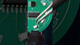 How to solder SMD LED on PCB board [upl. by Nahej]