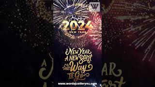 Happy New Year 2024 GIF Video with Sound for WhatsApp Status shorts 2024 happynewyear [upl. by Ramses]