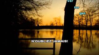 Noubliez Jamais  Cocker  Karaoke [upl. by Osnofla]