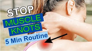 Stop Muscle Knots in the Neck in 5 MIN Neck Pain Relief Exercises [upl. by Cristie]