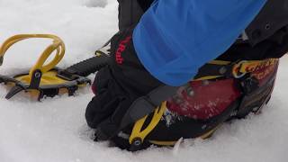 Winter skills 23 how to put on crampons [upl. by Harrad47]