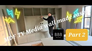 MDF TV wall made EASY DIY Step by step guide [upl. by Navanod]