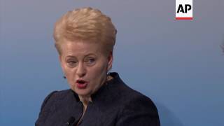 Lithuania president Brexit is spoiling talks [upl. by Acinimod]