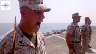 US Marines Corporals Course  Sword And Guidon Drill Movements [upl. by Chill]