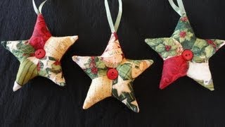 Patchwork Star Ornaments [upl. by Kirbie]