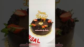 Chocolate cake filled with chocolate ganache and strawberries 🍓✨️ fypシ゚viral cake shortvideo [upl. by Wylma]