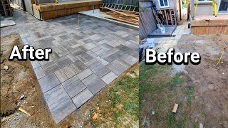 How To Build Your Own Paver Patio  From Start To Finish [upl. by Itnavart]