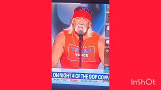 rnc donald trump 2024 clip hulk hogan real american speech [upl. by Ermin]