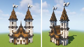 Minecraft 119 How To Build a Castle House Tutorial [upl. by Atsuj525]