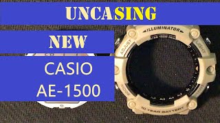 UNCASING CASIO AE1500WH  Inside the case REVIEW module 3502 [upl. by Ydieh27]